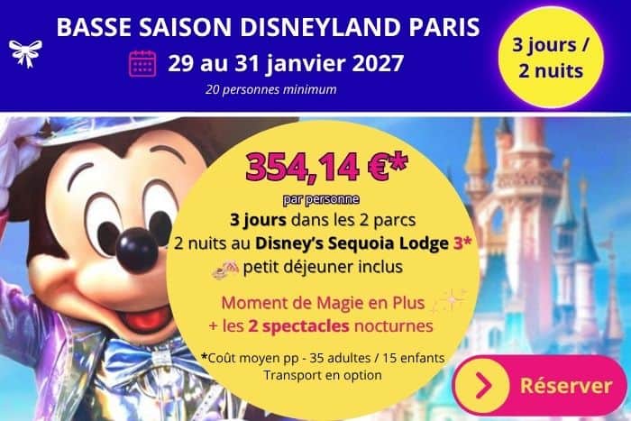 Séjour CSE à Disneyland Paris 3 jours / 2 nuits